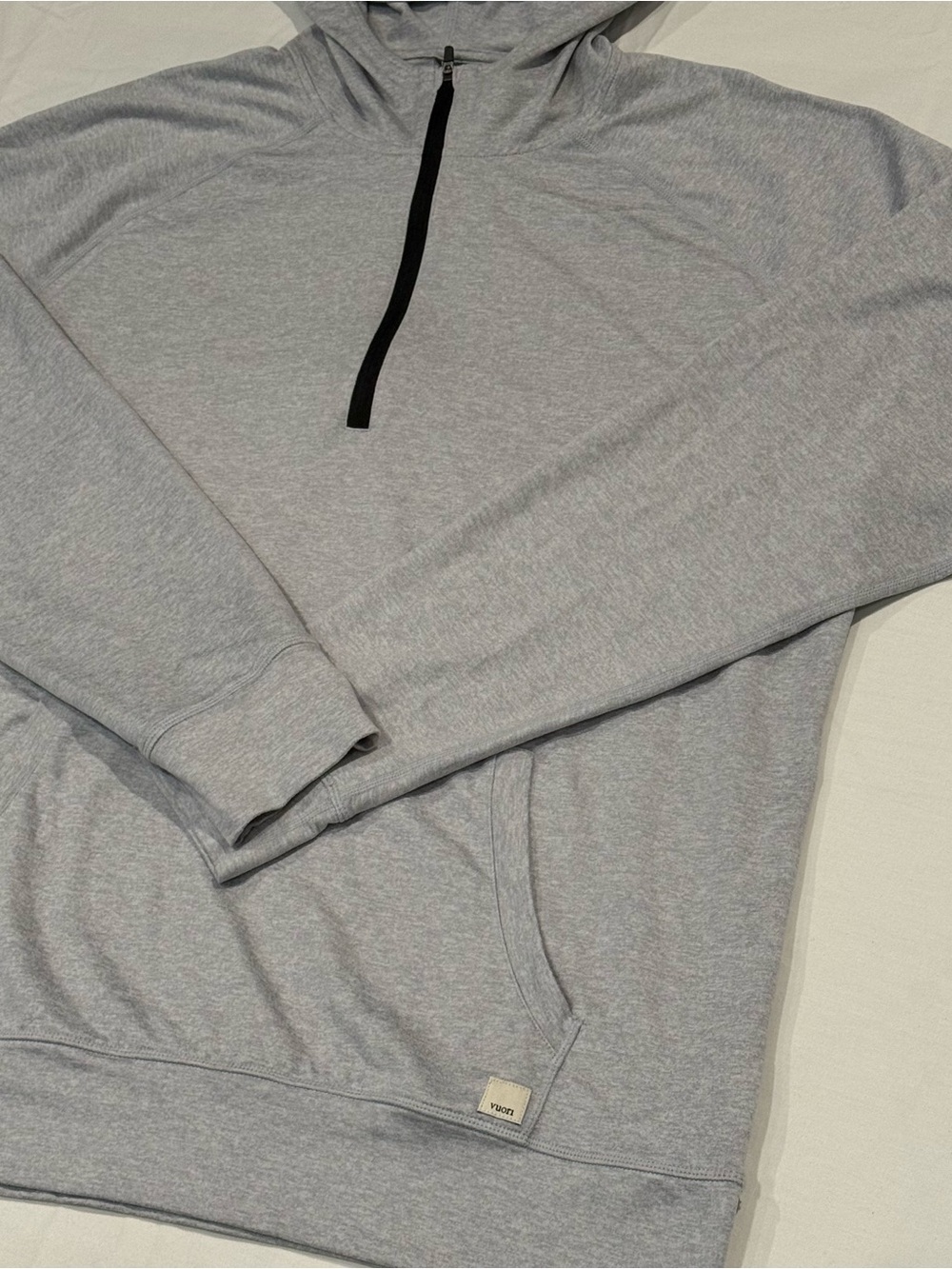 Vuori Ponto Performance Hoodie Mens XL Half Zip Pullover V244 DreamKnit Gray